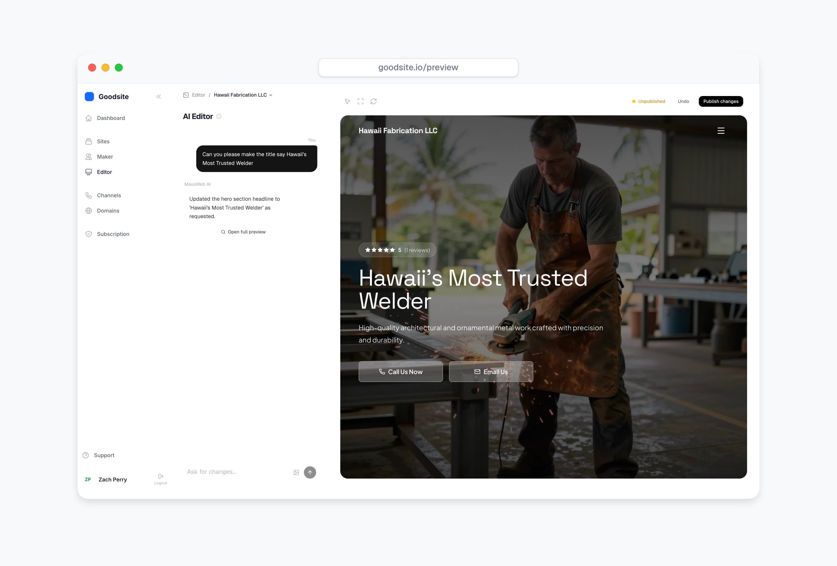 Goodsite transforms local businesses online
